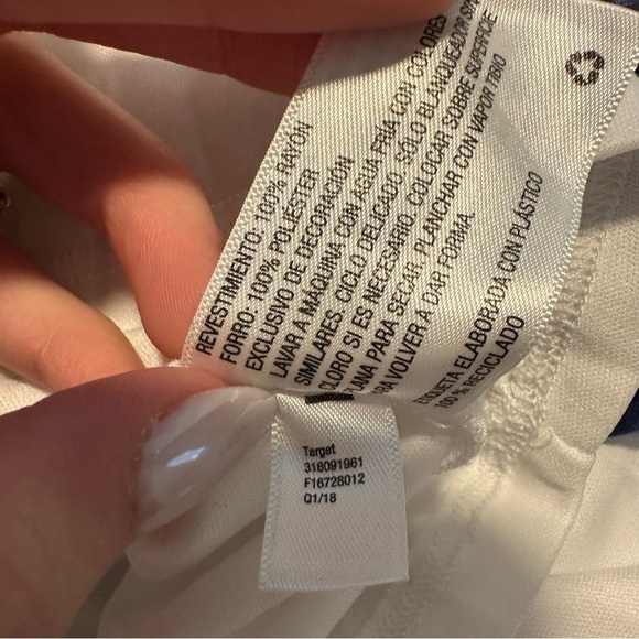 Knox Rose blue & white Tie Dye Off the Shoulder Dress bell Sleeves with Crochet - Picture 4 of 7